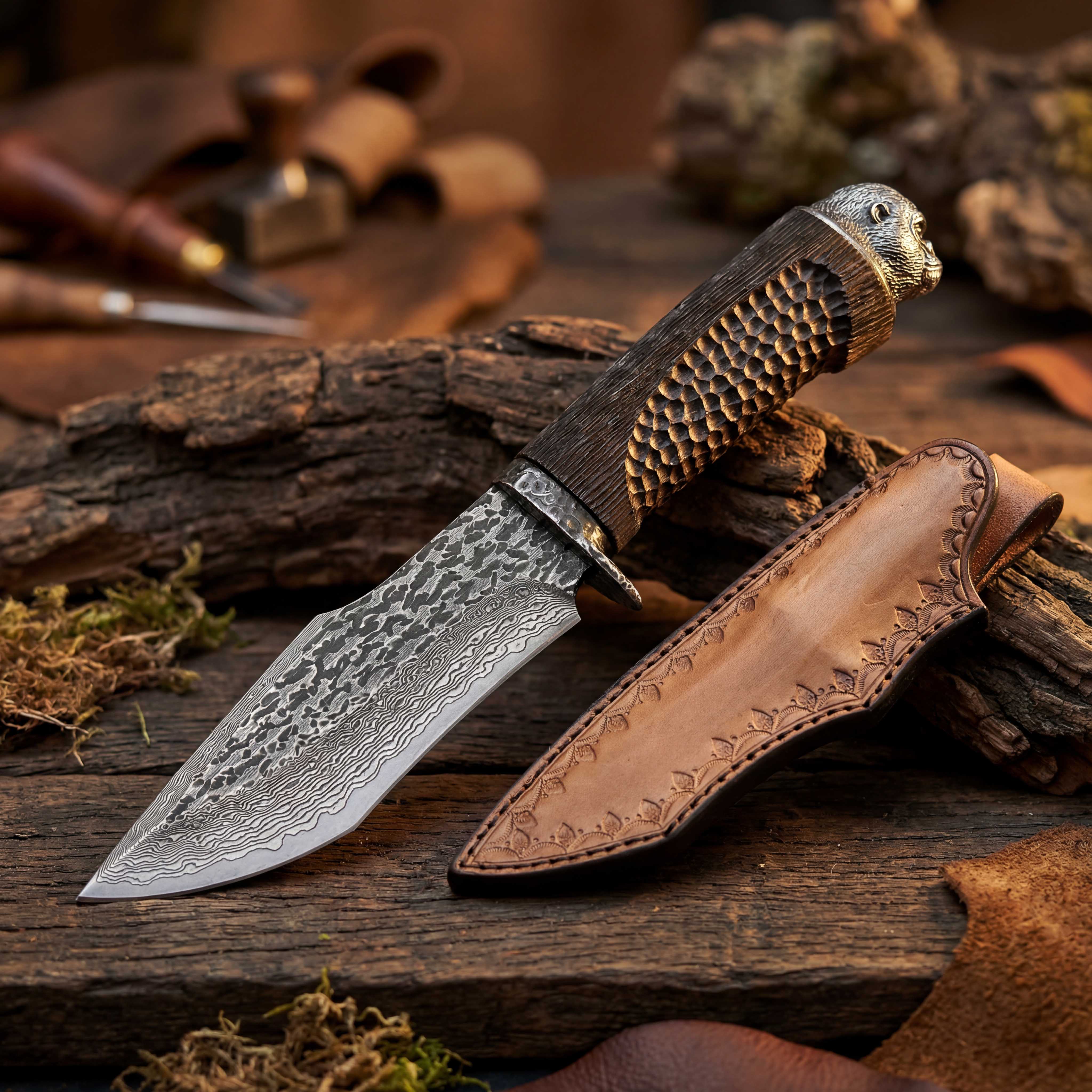 Damaskovy lovecky nuz Gorilla 08